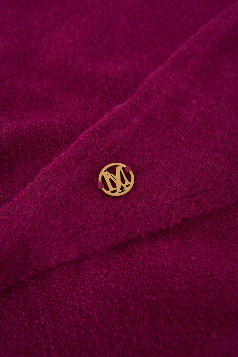 Purple triangle scarf with logo | My Jewellery