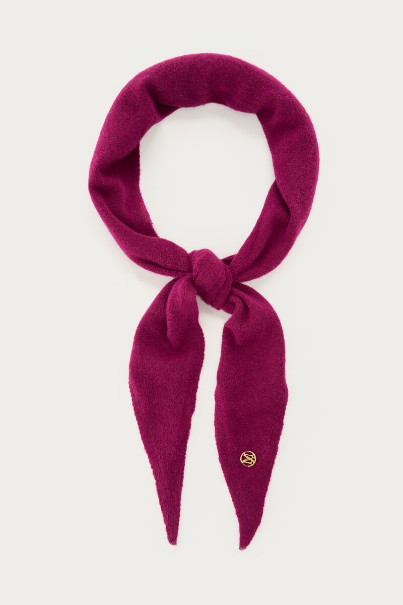 Purple triangle scarf with logo | My Jewellery
