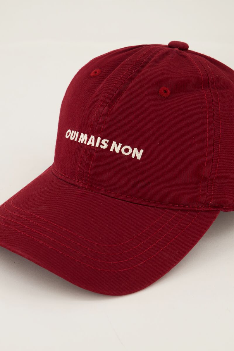 Red cap "Oui mais non" | My Jewellery