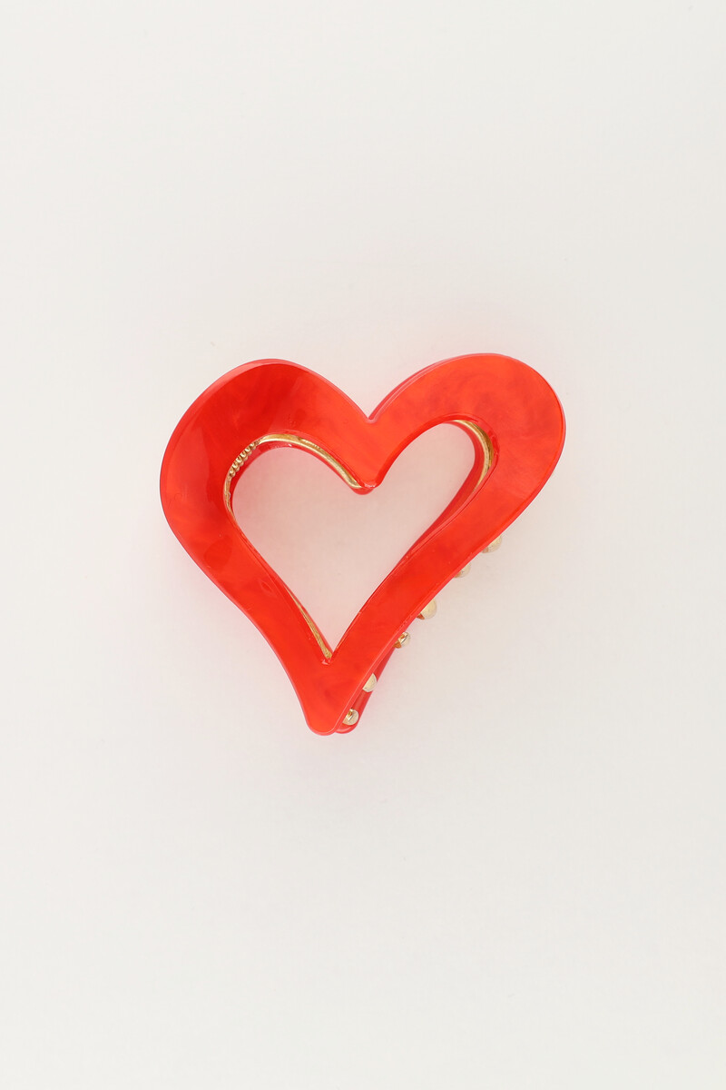 Red hair clip with heart | My Jewellery