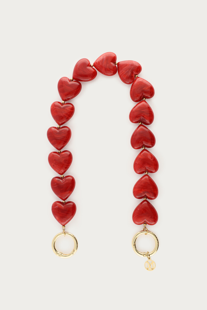 Red phone cord with hearts | My Jewellery