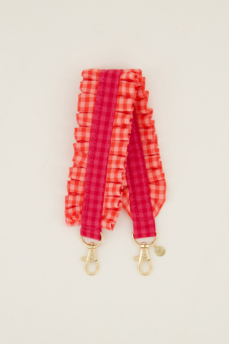 Pink phone cord with plaid | My Jewellery