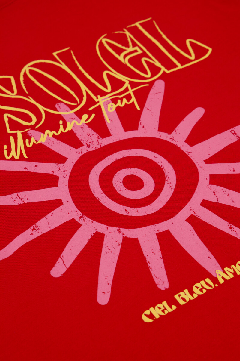 Red T-shirt "Le soleil" | My Jewellery