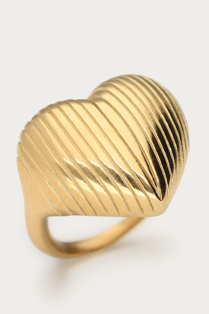 Ring ribbed heart-shaped | My Jewellery