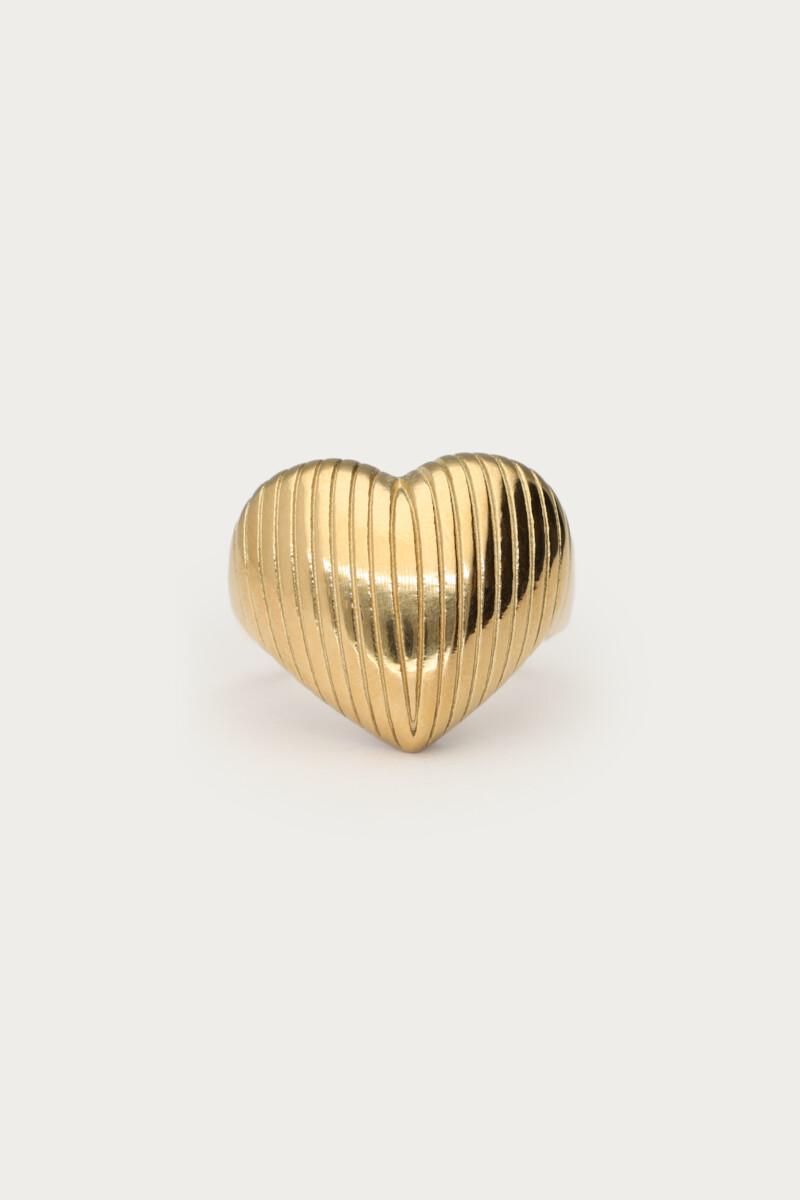 Ring ribbed heart-shaped | My Jewellery