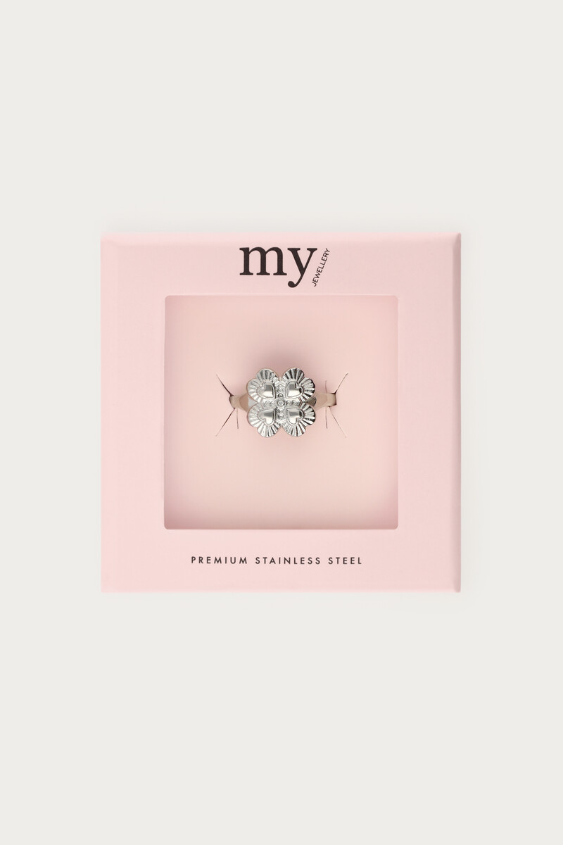 Ring clover with rhinestone | My Jewellery