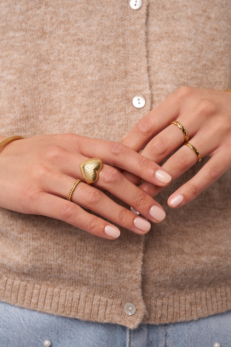 Ring ribbed heart-shaped | My Jewellery