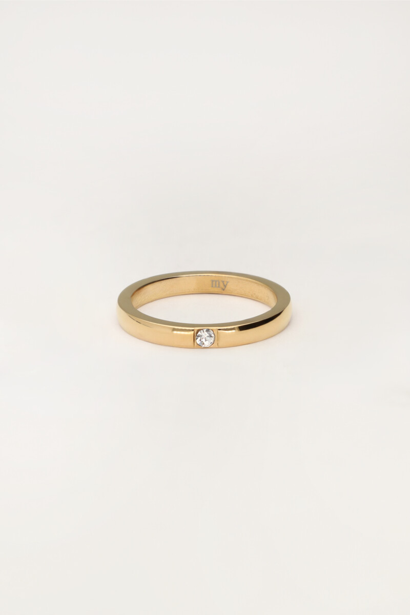 Bague à pierre transparente
