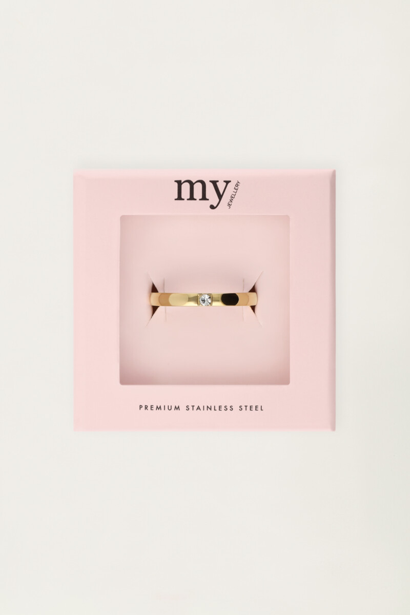 Ring with clear rhinestones | My Jewellery