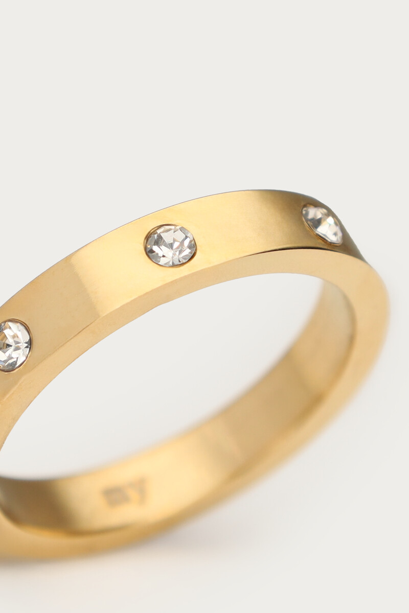 Ring with clear rhinestones | My Jewellery