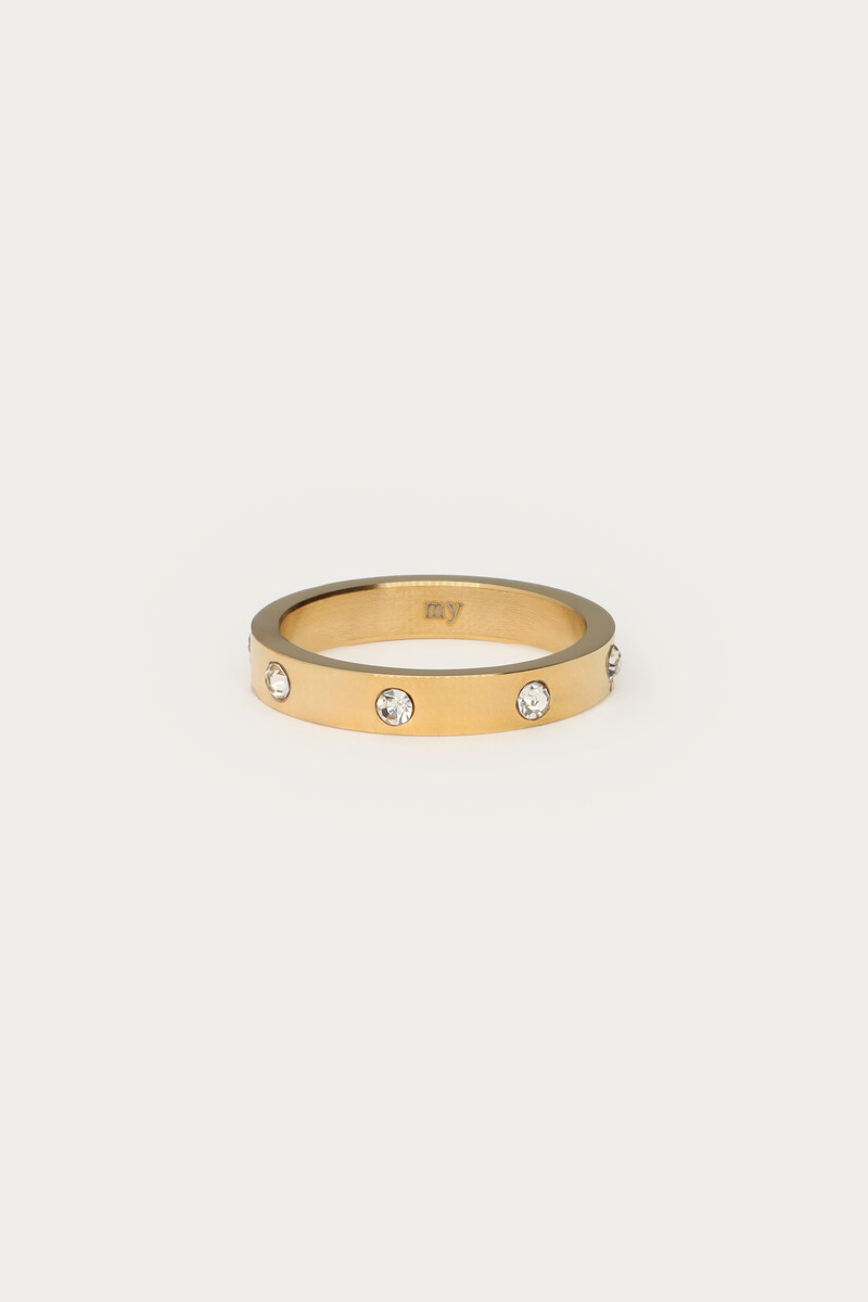 Ring met transparante stenen