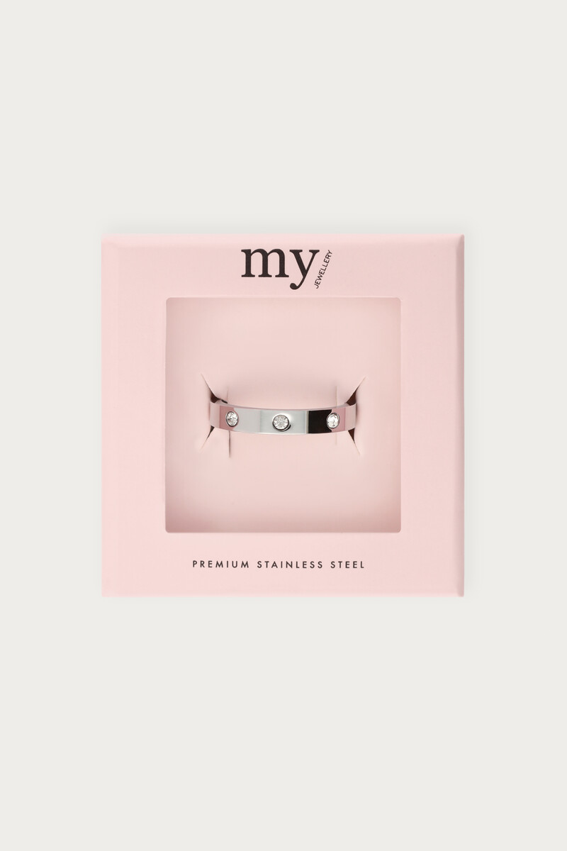 Ring with clear rhinestones | My Jewellery