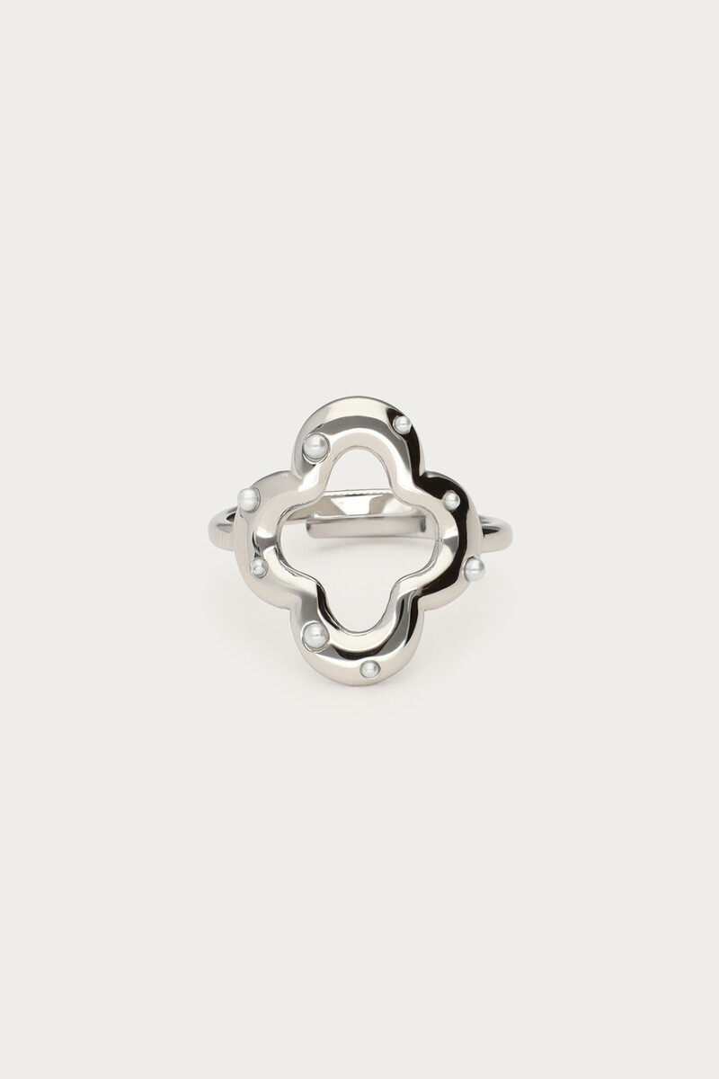 Ring with clover & faux pearls | My Jewellery