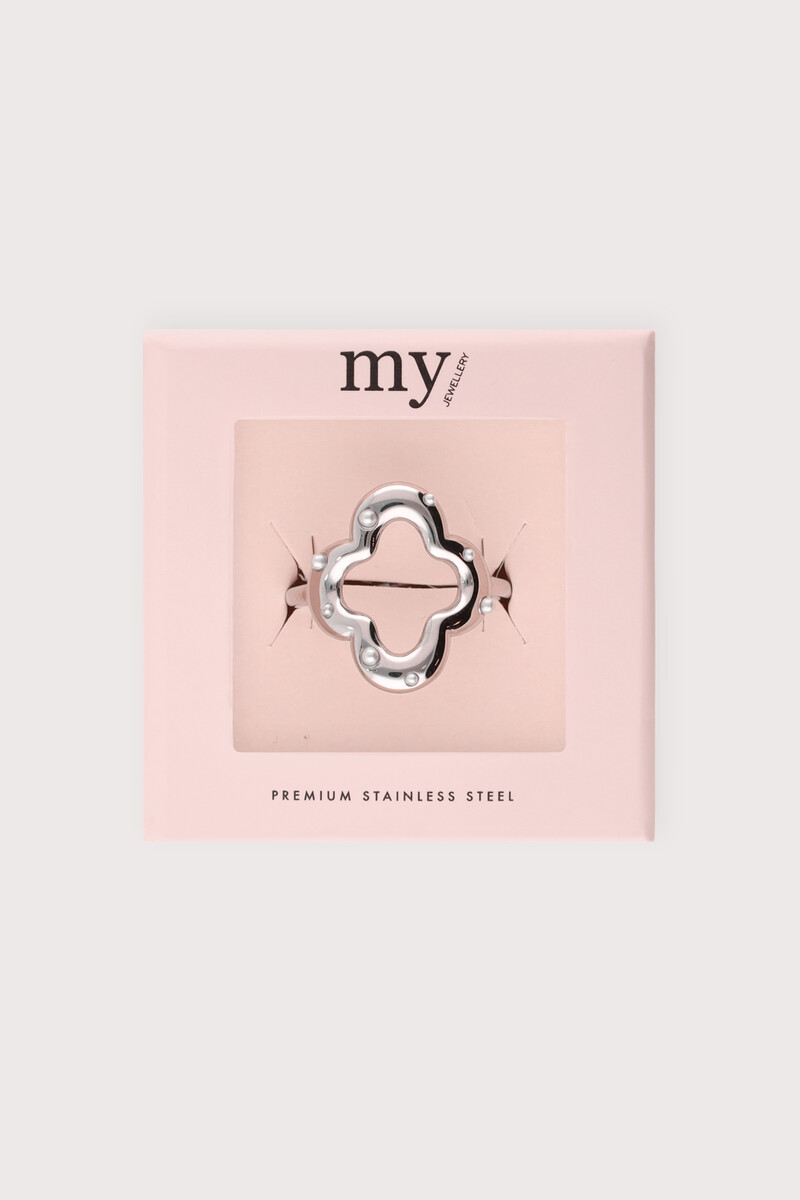 Ring with clover & faux pearls | My Jewellery