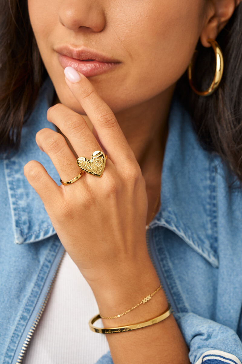 Ring with engraved heart | My Jewellery