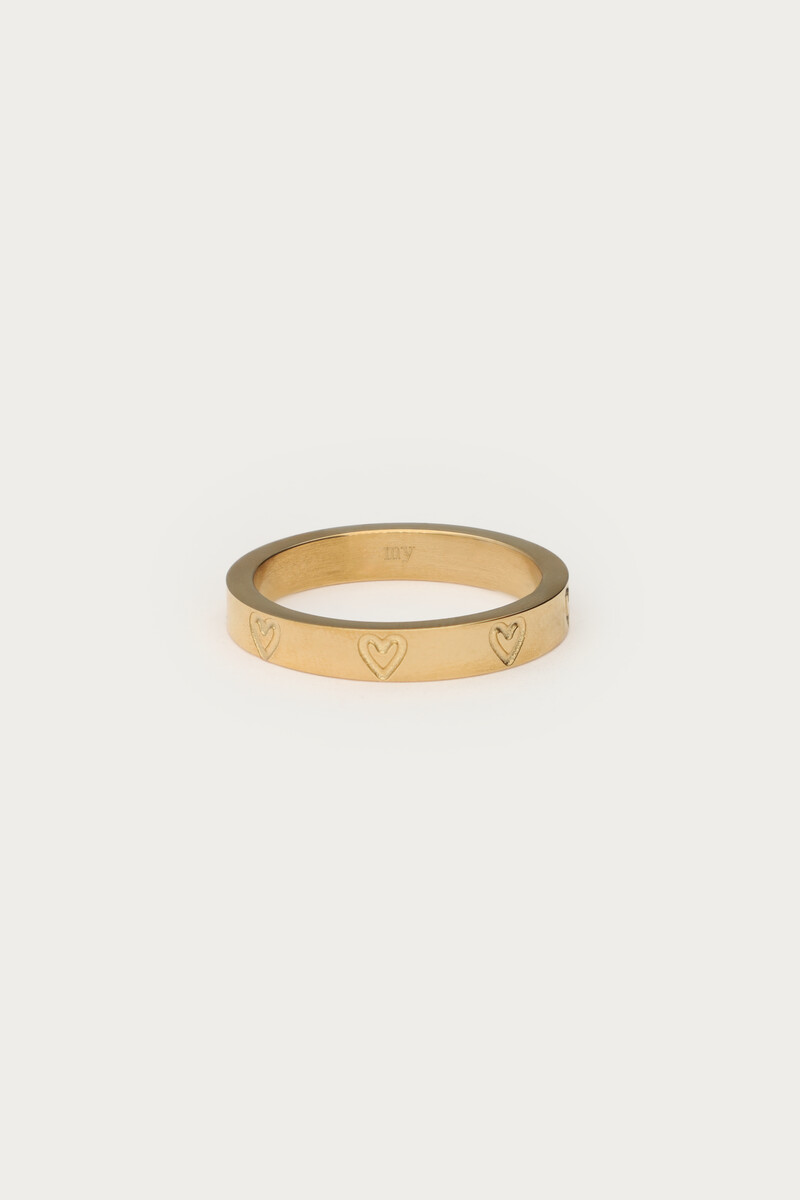 Ring with engraved hearts | My Jewellery