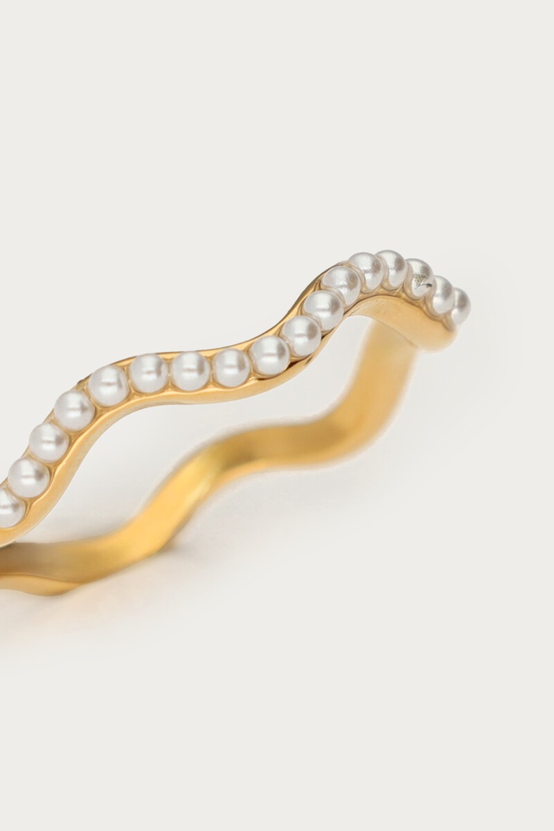 Ring with faux pearl swirl | My Jewellery
