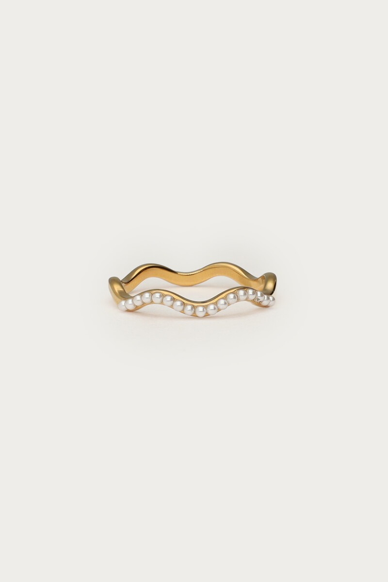 Ring with faux pearl swirl | My Jewellery