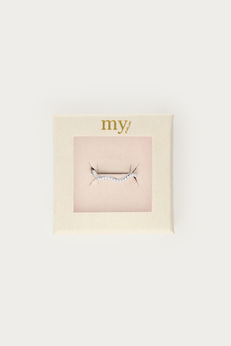 Ring with faux pearl swirl | My Jewellery