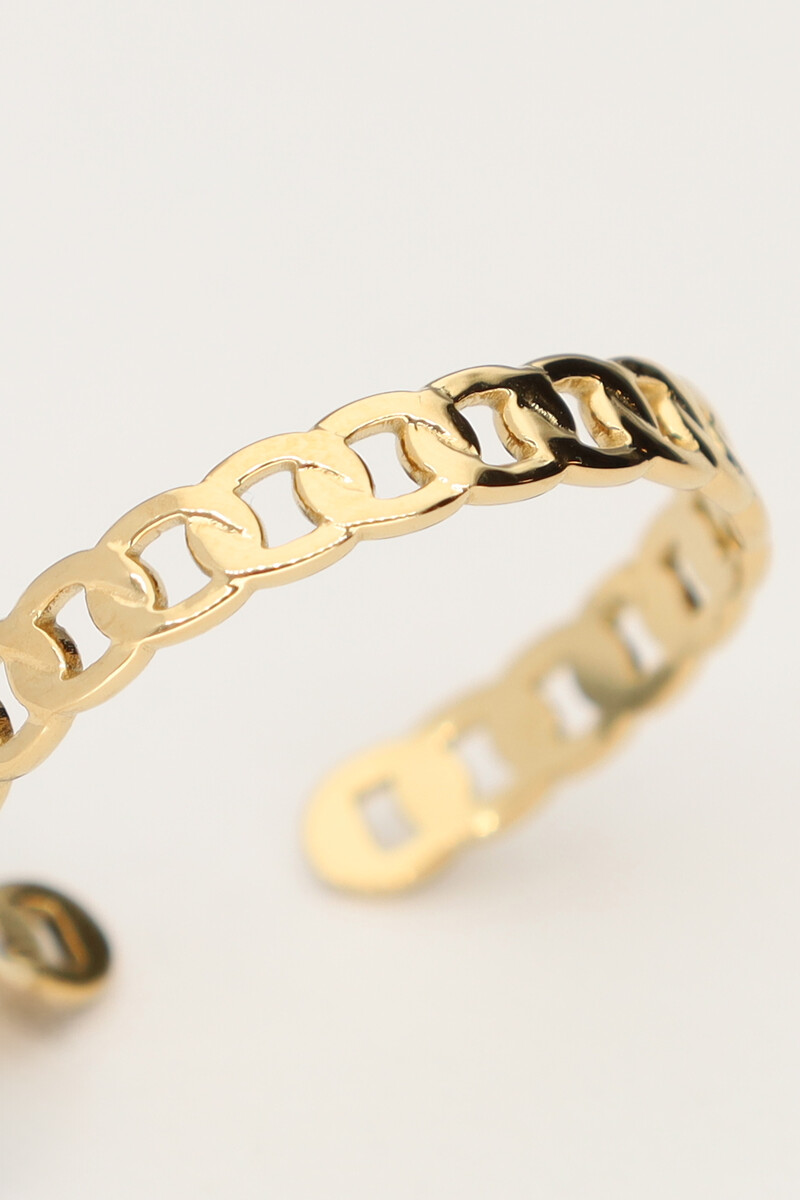 Ring with flat chain links | My Jewellery