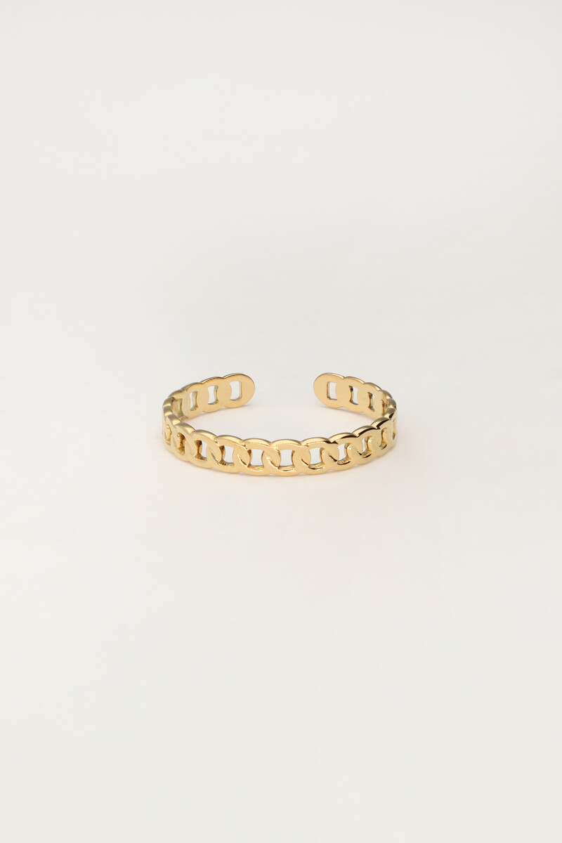 Ring with flat chain links | My Jewellery