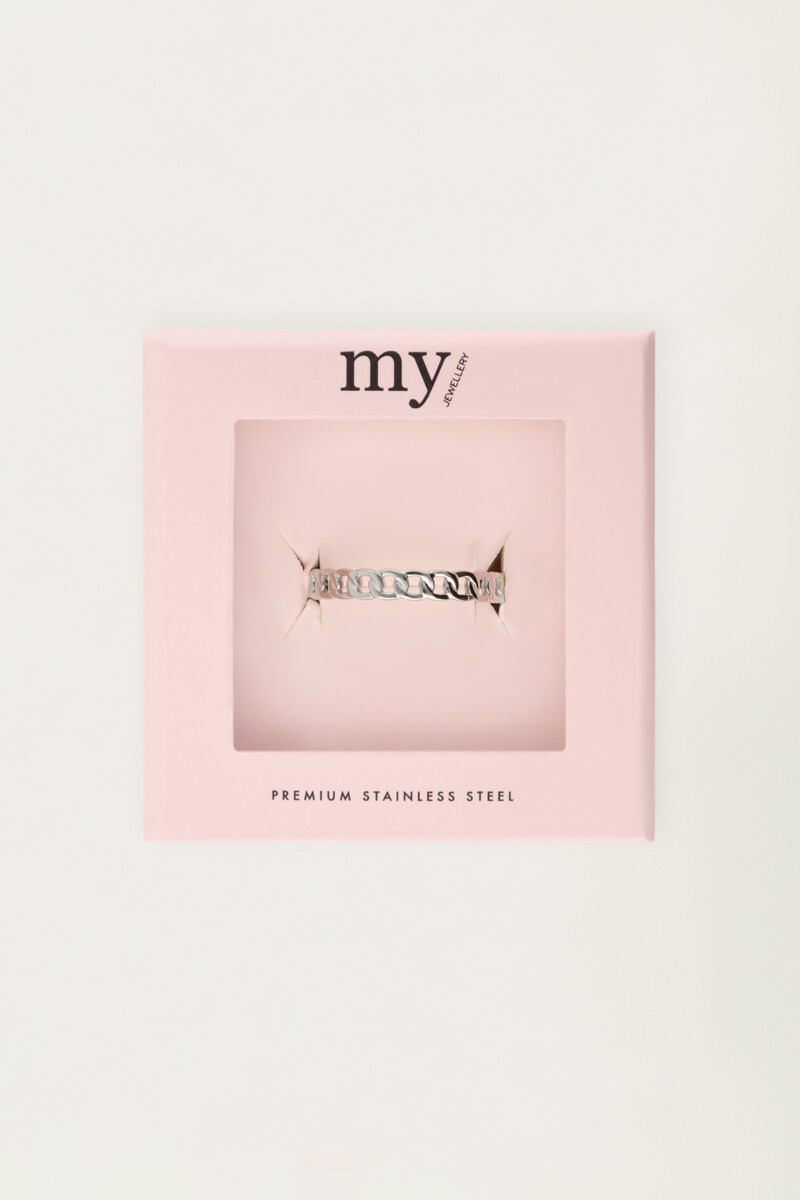 Ring with flat chain links | My Jewellery