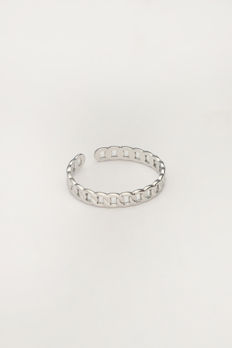Ring with flat chain links | My Jewellery