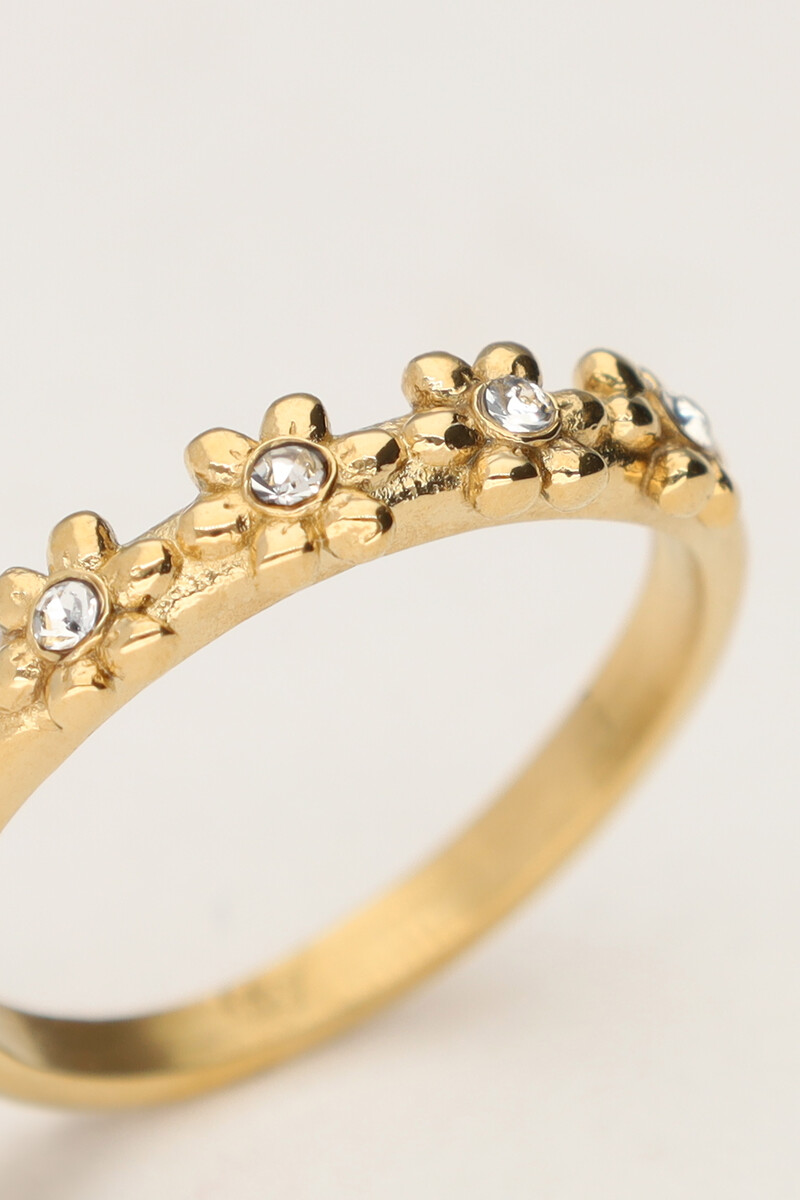 Ring with flowers & stones | My Jewellery