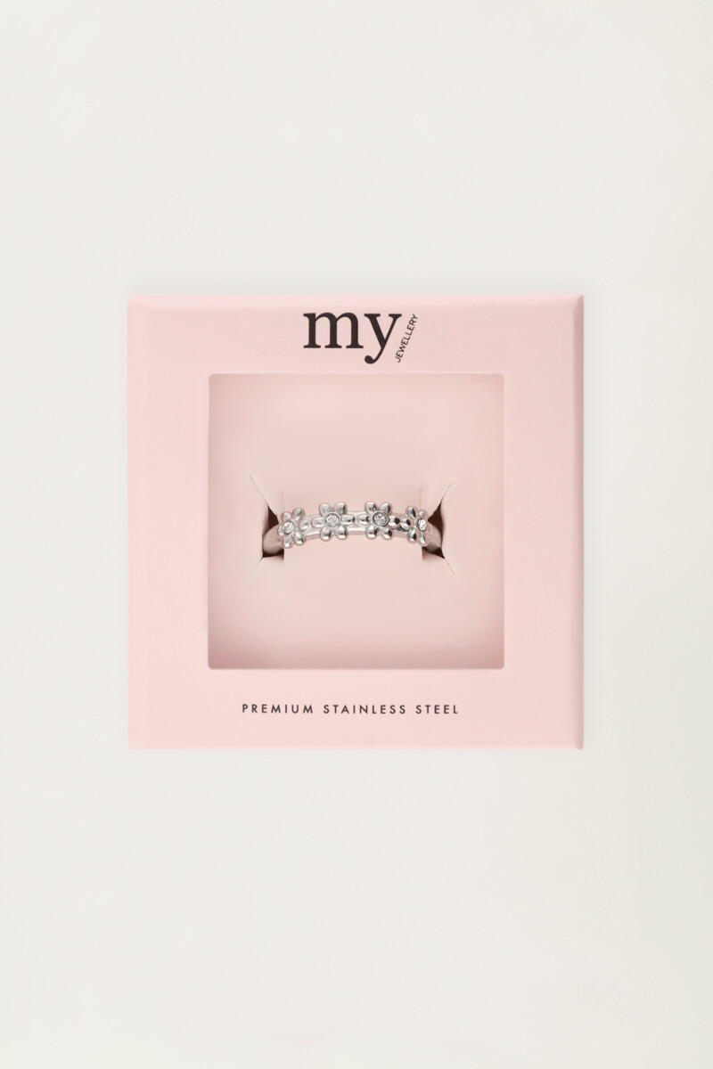 Ring with flowers & stones | My Jewellery