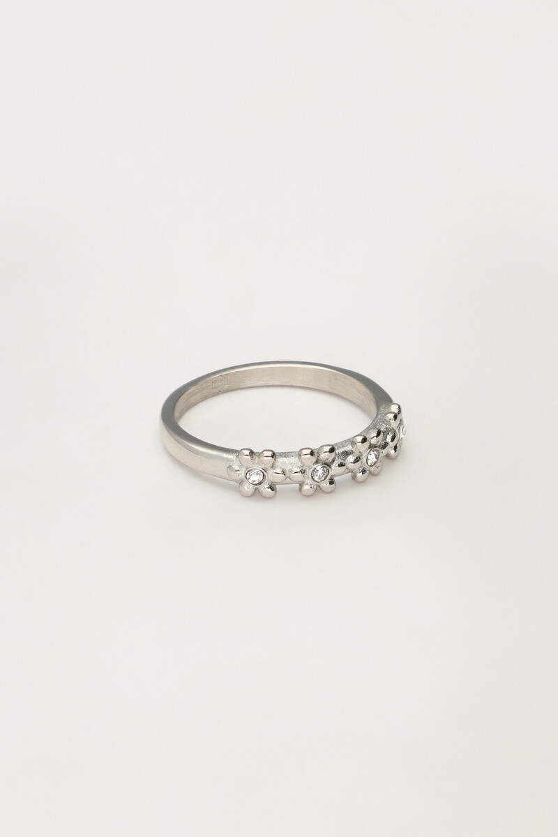 Ring with flowers & stones | My Jewellery
