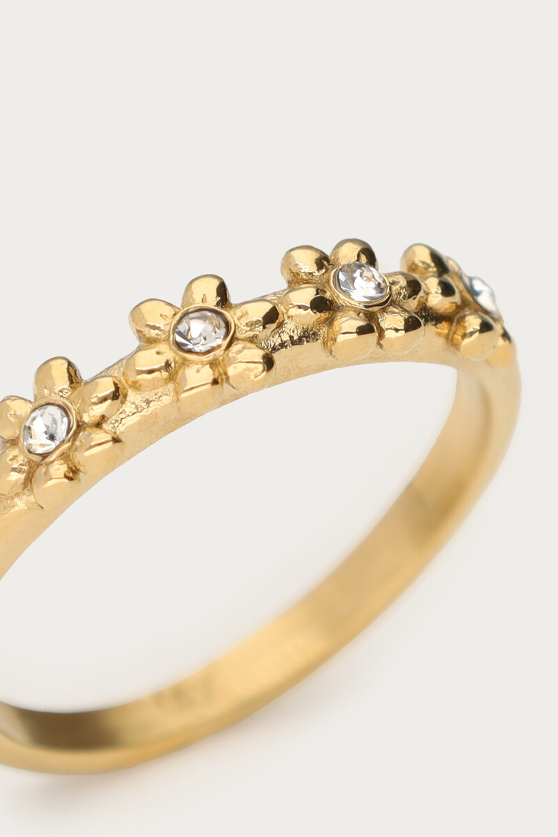 Ring with flowers & stones | My Jewellery