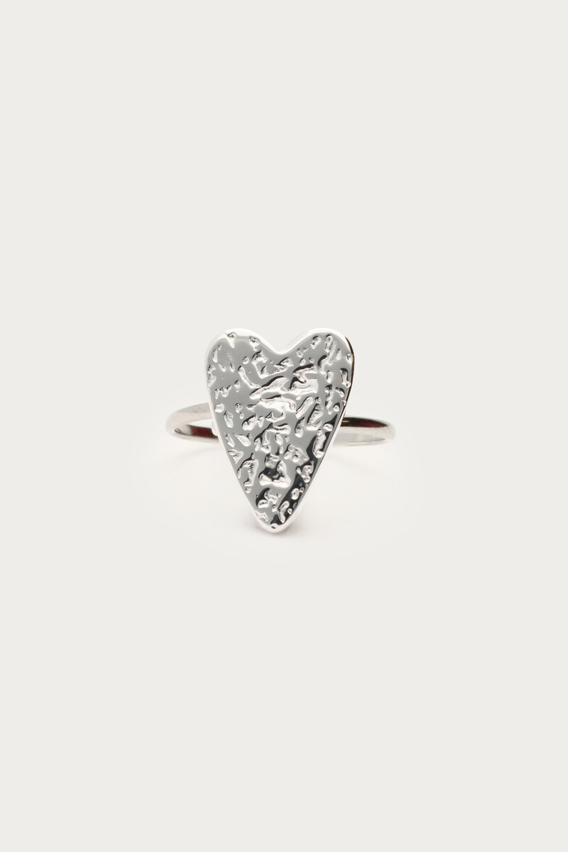 Ring with heart "hammered" | My Jewellery
