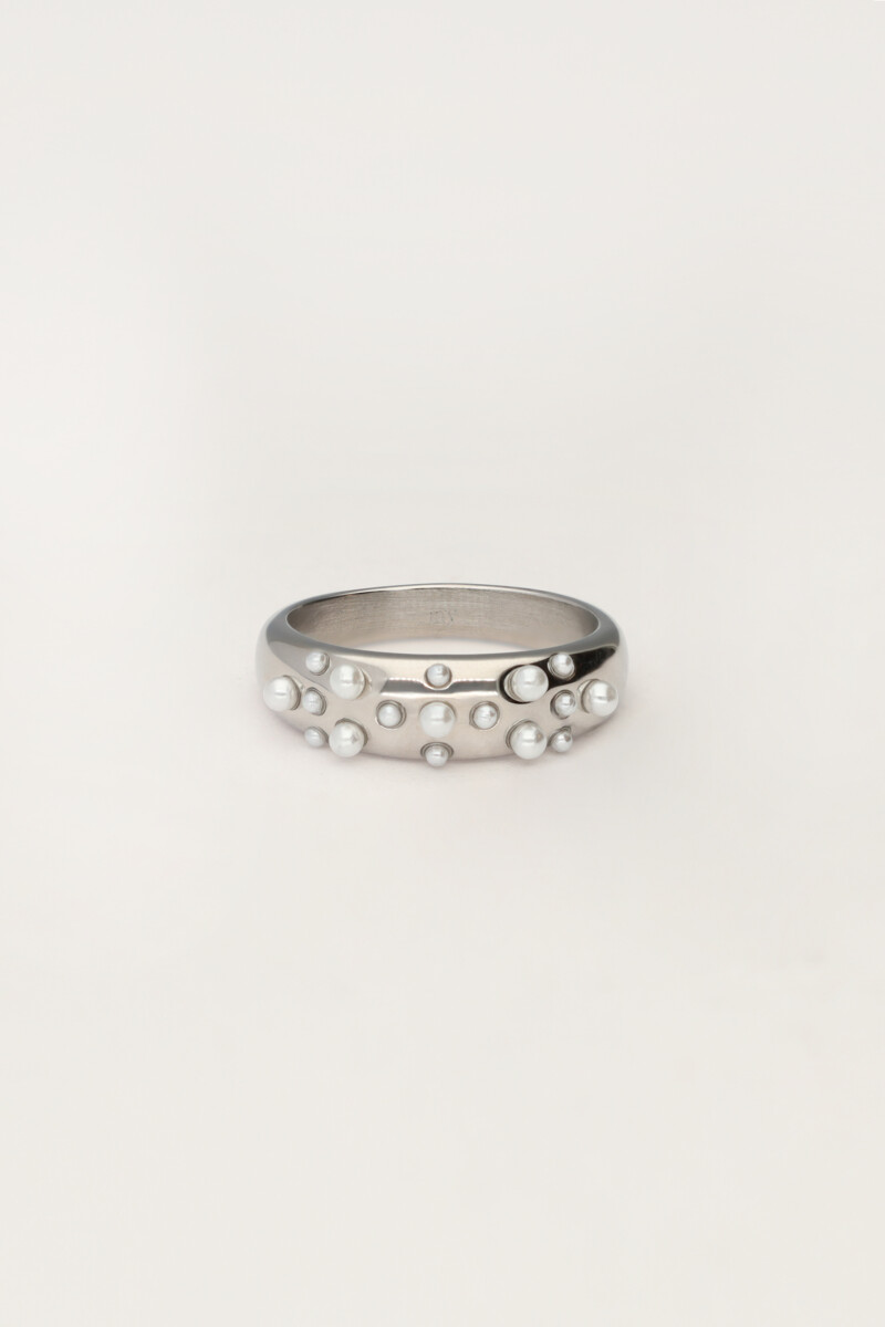 Ring met imitatieparels 