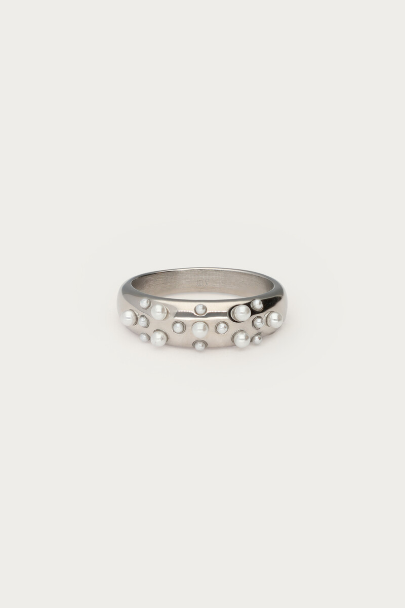 Ring met imitatieparels 