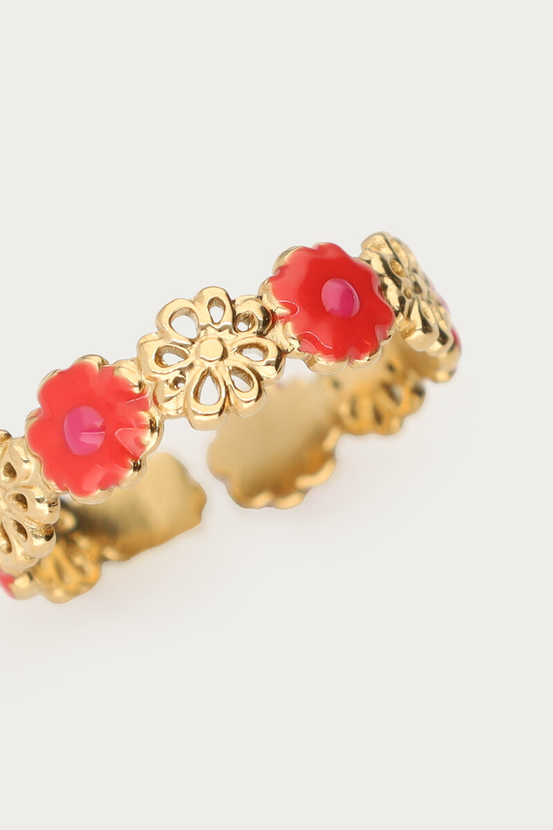 Ring with red flowers | My Jewellery