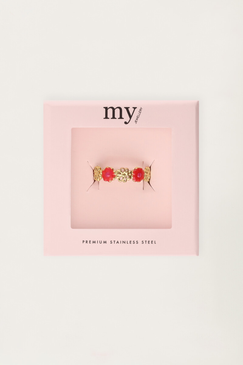 Ring with red flowers | My Jewellery