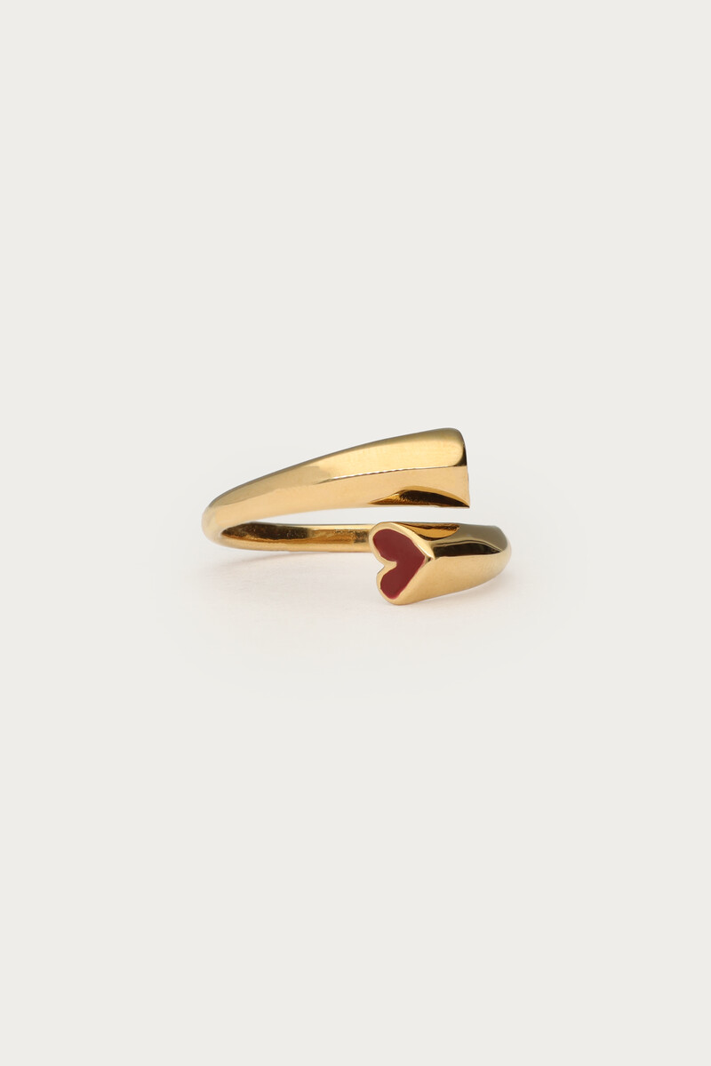 Ring with red open hearts | My Jewellery