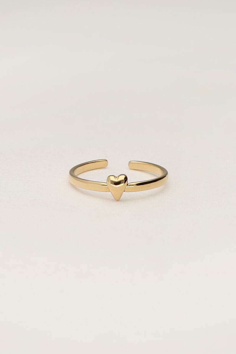 My jewellery Pink ring met klein hartje