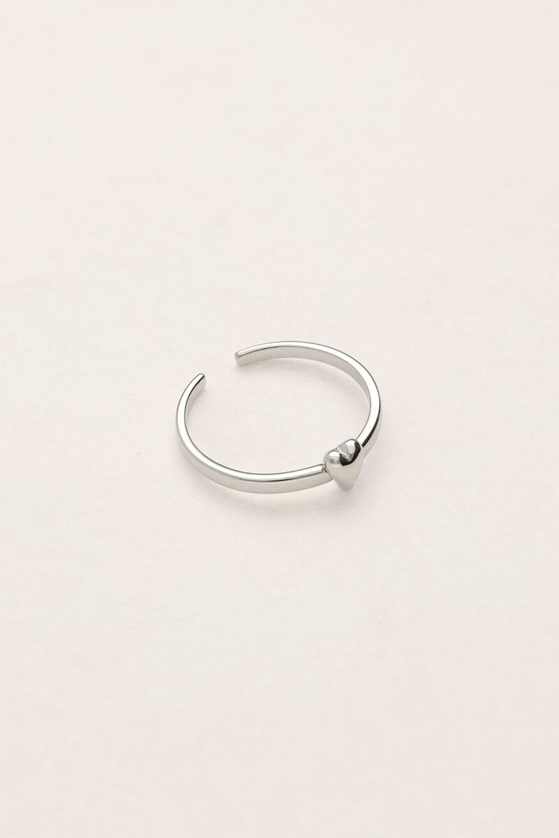 My jewellery Pink ring met klein hartje