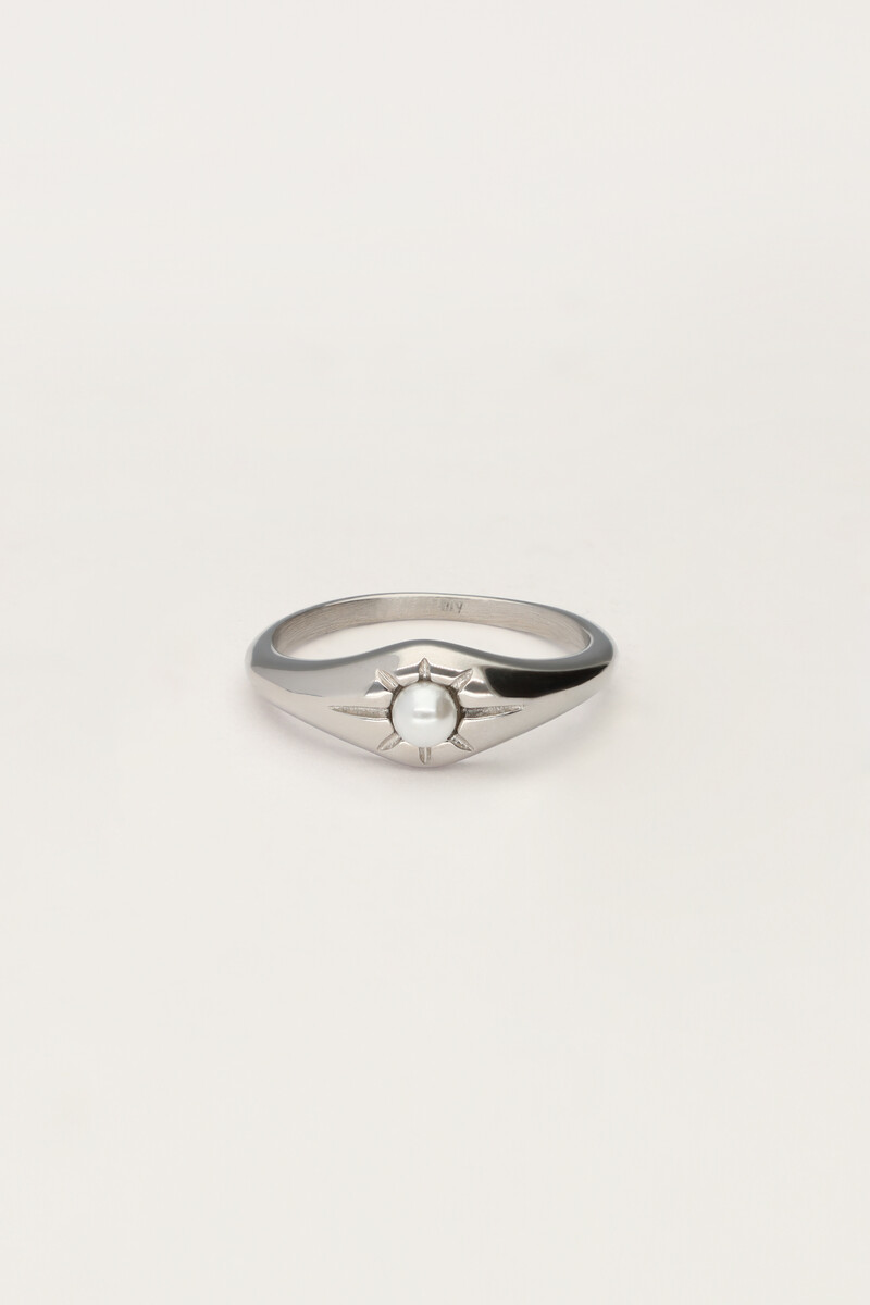 Bague soleil avec perle fantaisie