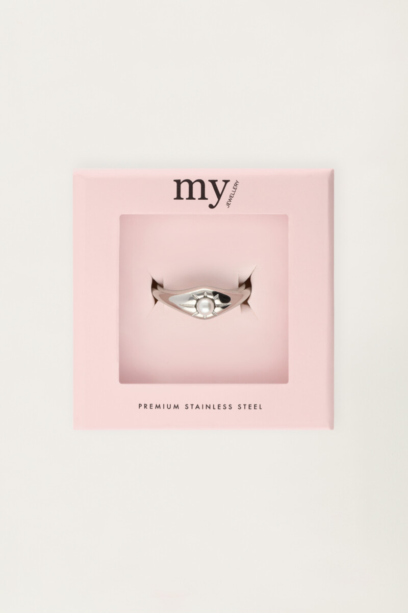 Ring with sun & pearl  | My Jewellery