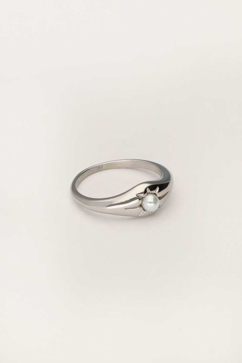 Ring with sun & pearl  | My Jewellery