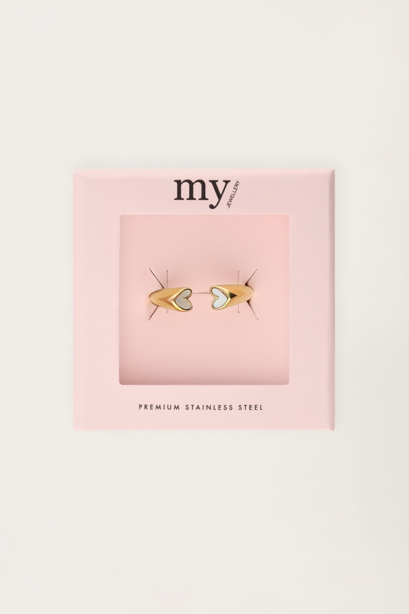 Ring with white open hearts | My Jewellery