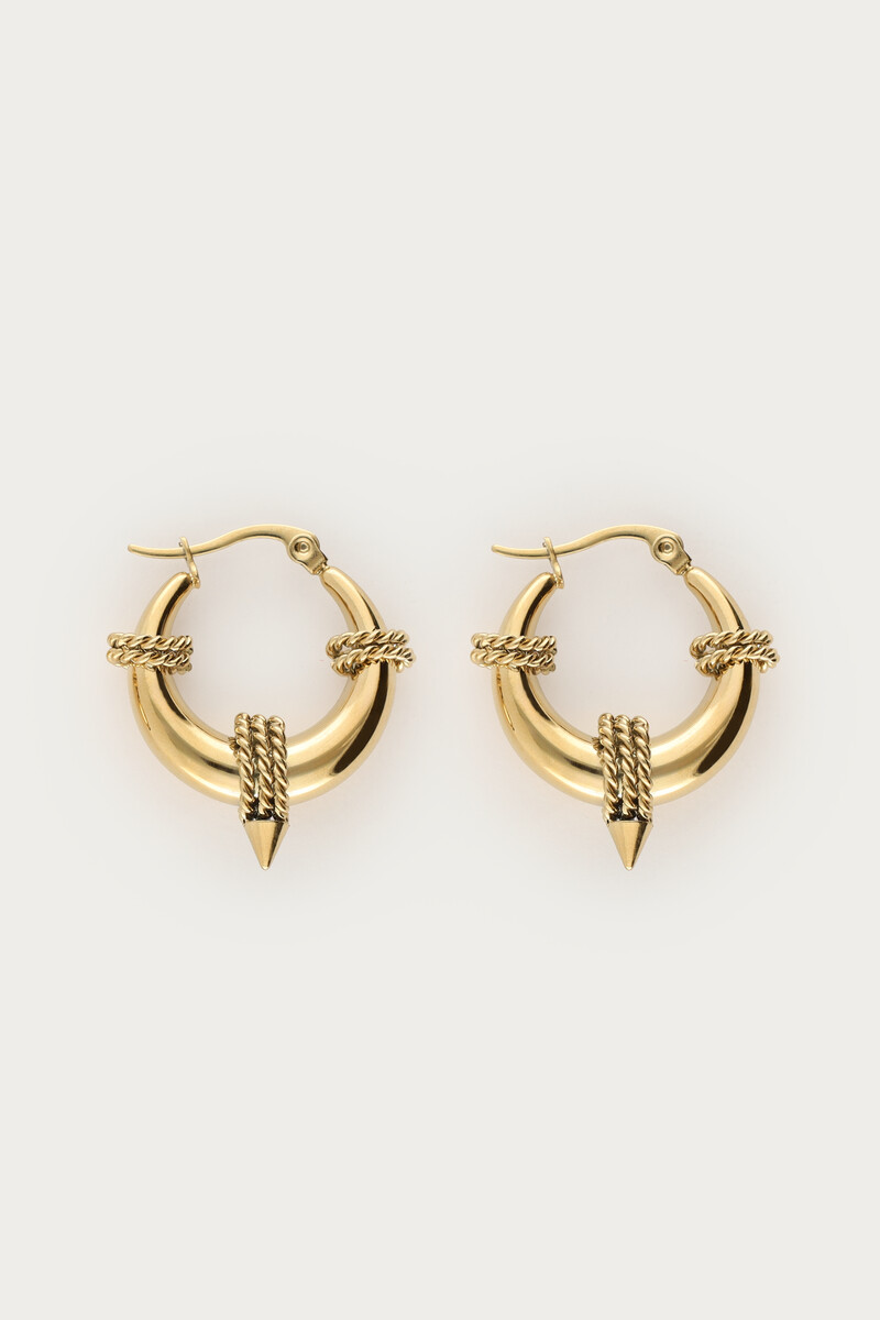 Round chain earrings