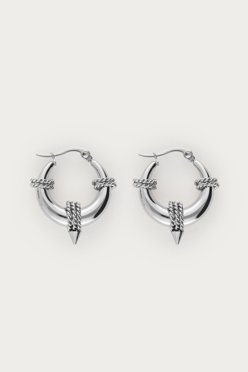 Round chain earrings