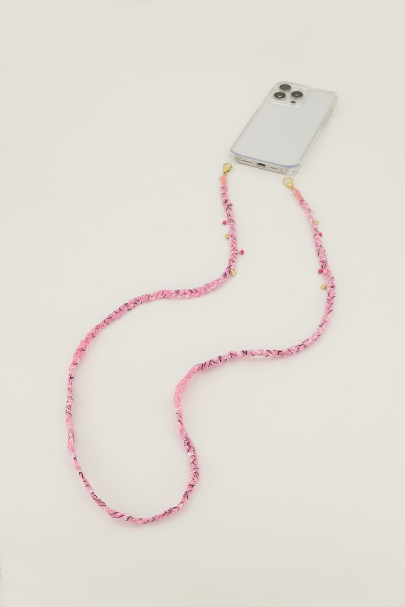 Roze bandana telefoonkoord | My Jewellery
