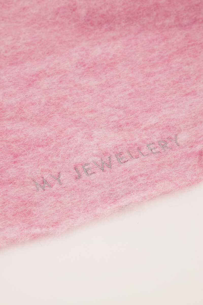 Pink scarf with tassles | My Jewellery