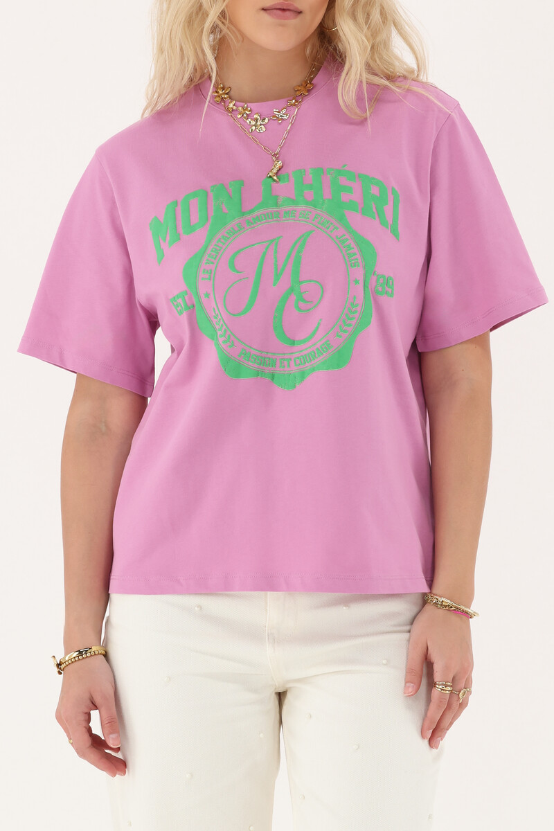 Pink T-shirt "Mon chéri" | My Jewellery