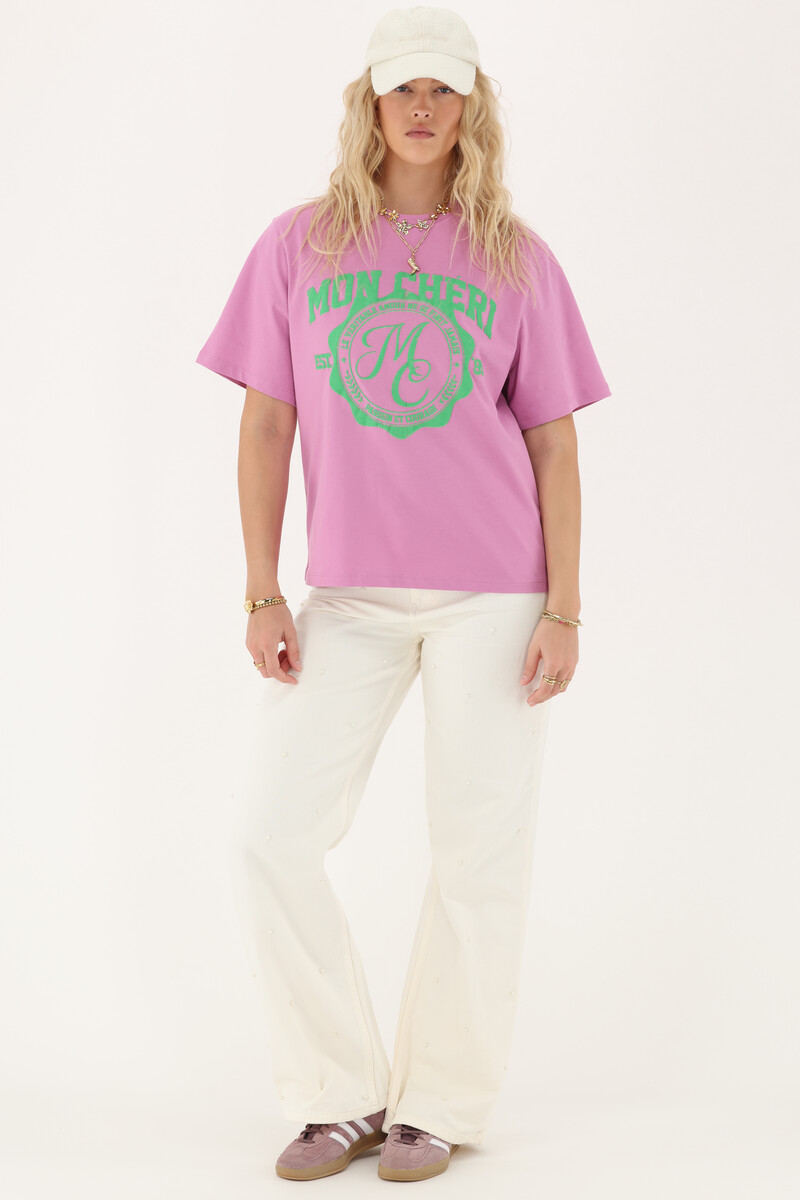 Pink T-shirt "Mon chéri" | My Jewellery