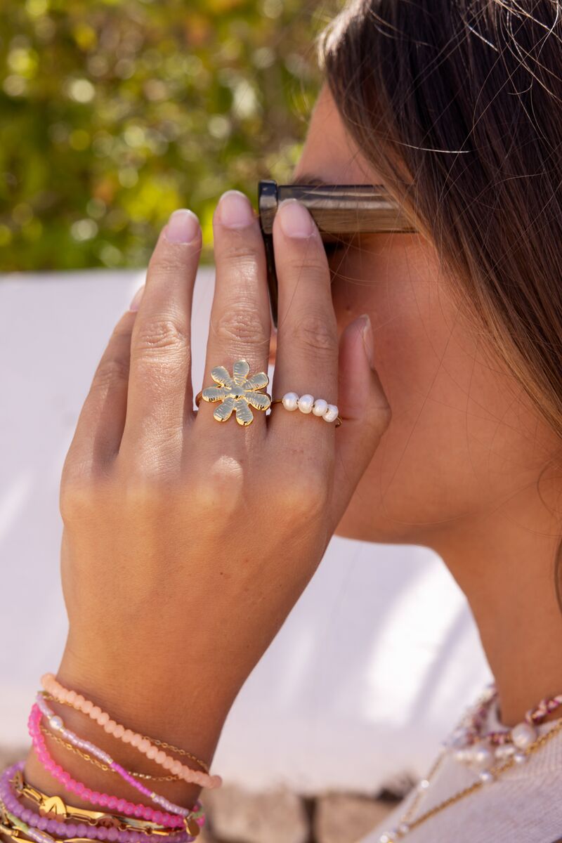 Statement ring with flower | My Jewellery
